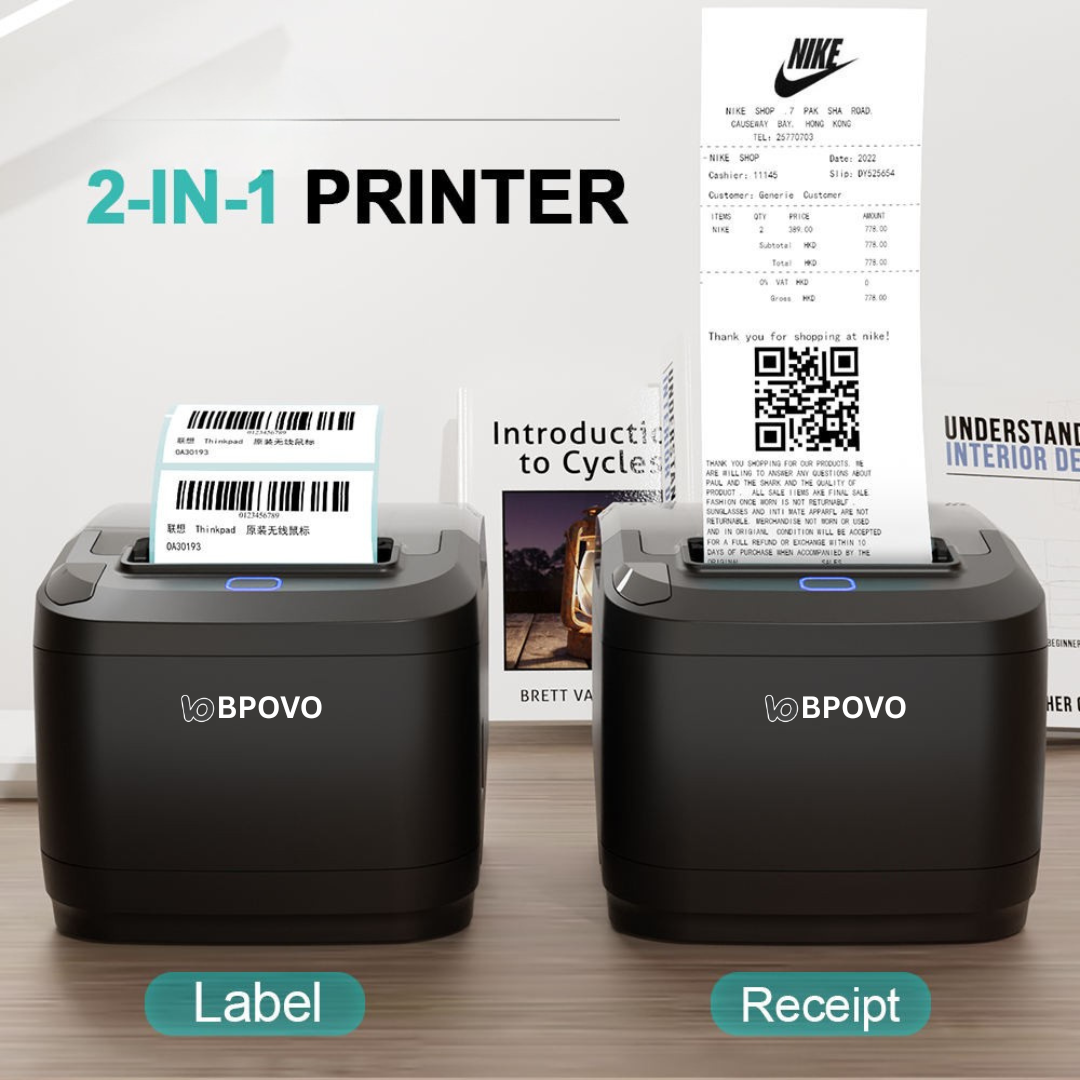 Receipt & Label Printer Thermal 3-inch Dual Purpose BPOVO BO-310 - Image 7